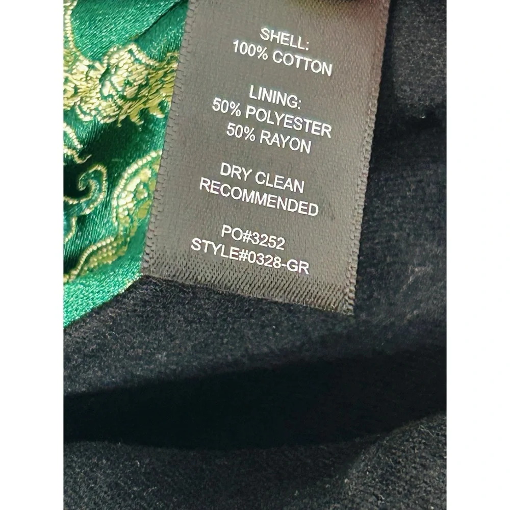 Betabrand Golden Dragon Reversible Smoking Jacket in Green/Black - Picture 13 of 14